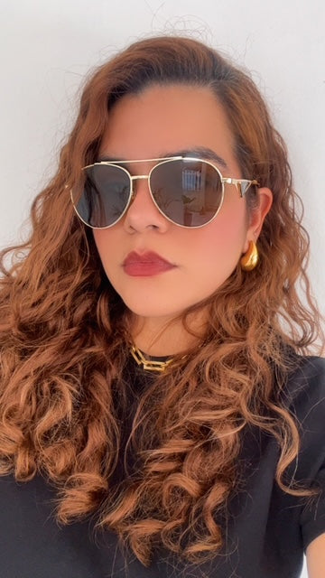 Lentes Miu Miu Aviador Cafe