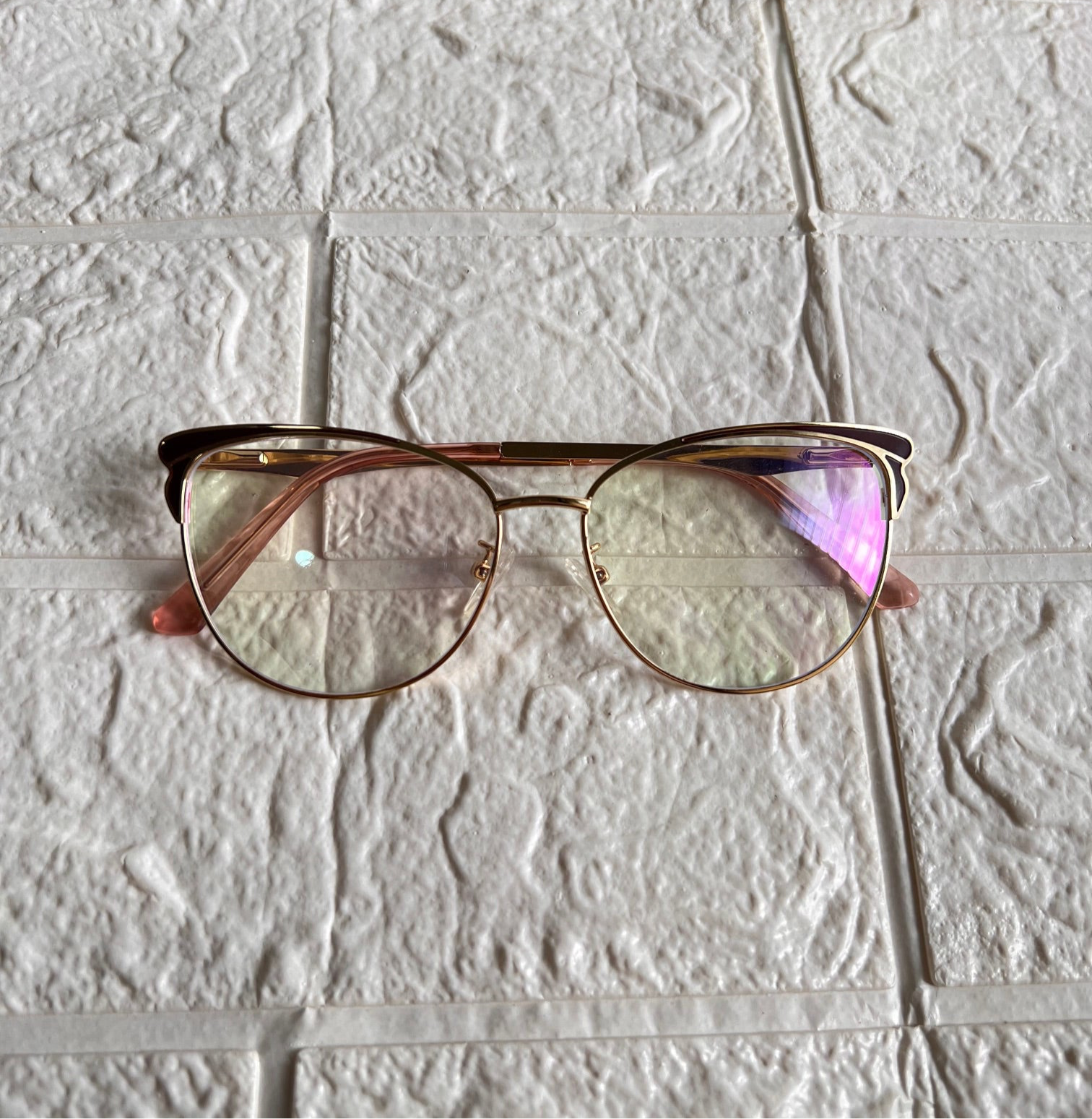 Lentes Cat Eye Mini Mariposas Cafe