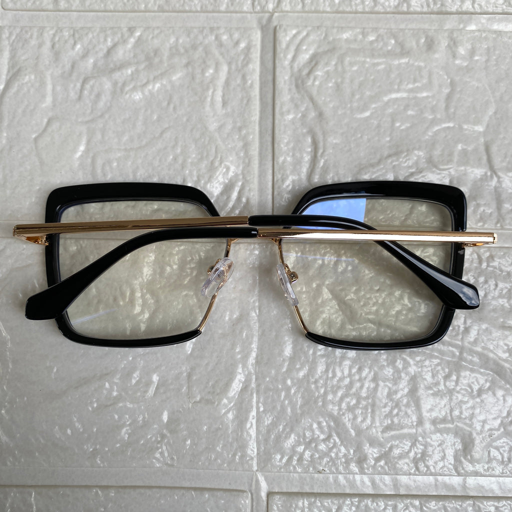Lentes Cuadrados Fancy Black y Gold