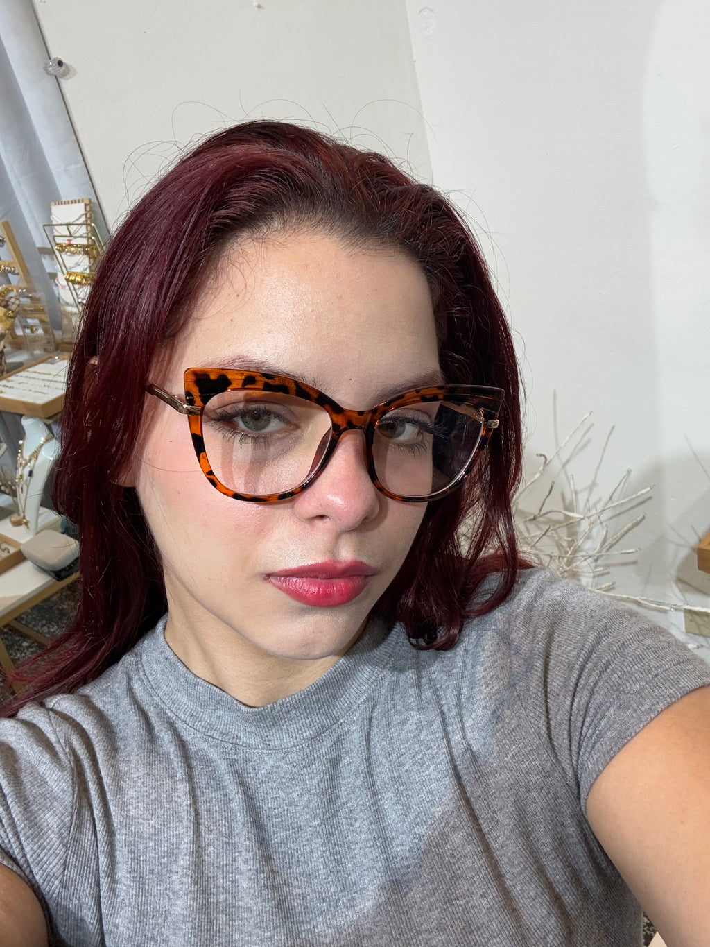 Lentes Cat Eye Leopardo Marco Relieve