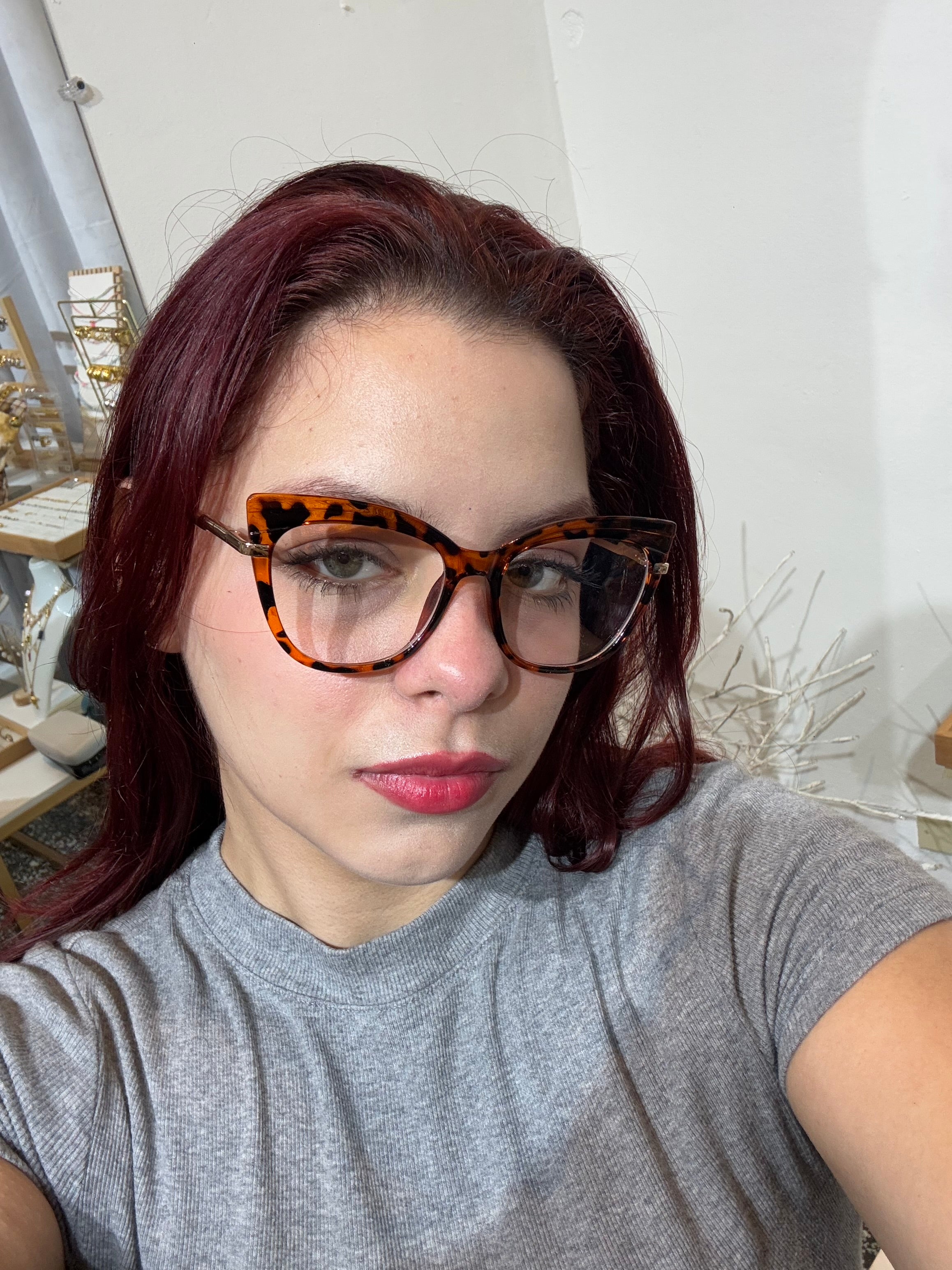 Lentes Cat Eye Leopardo Marco Relieve