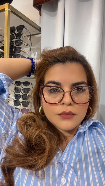 Lentes Cat Eye Marco Cafe