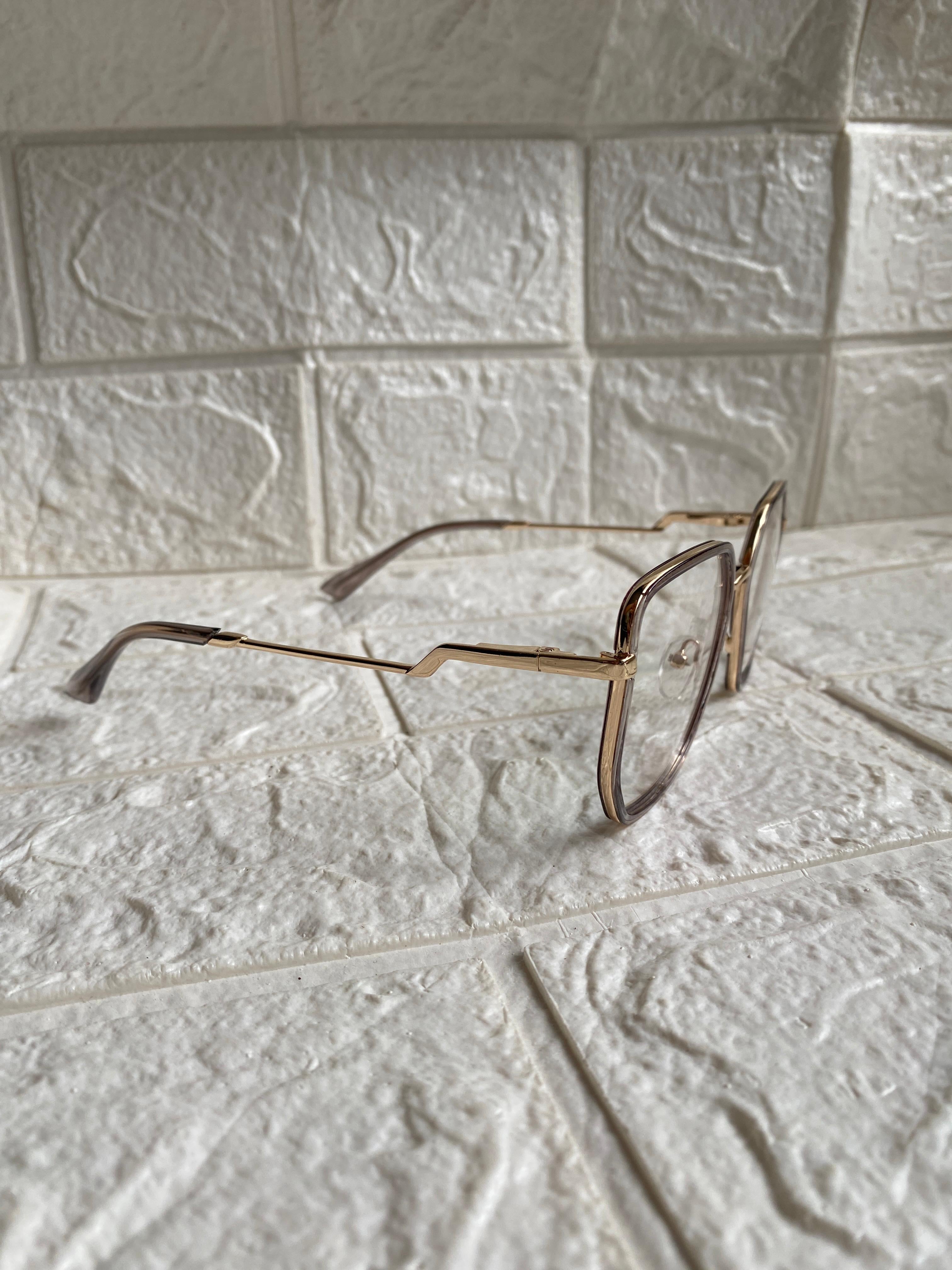 Lentes Semihexagonales Café