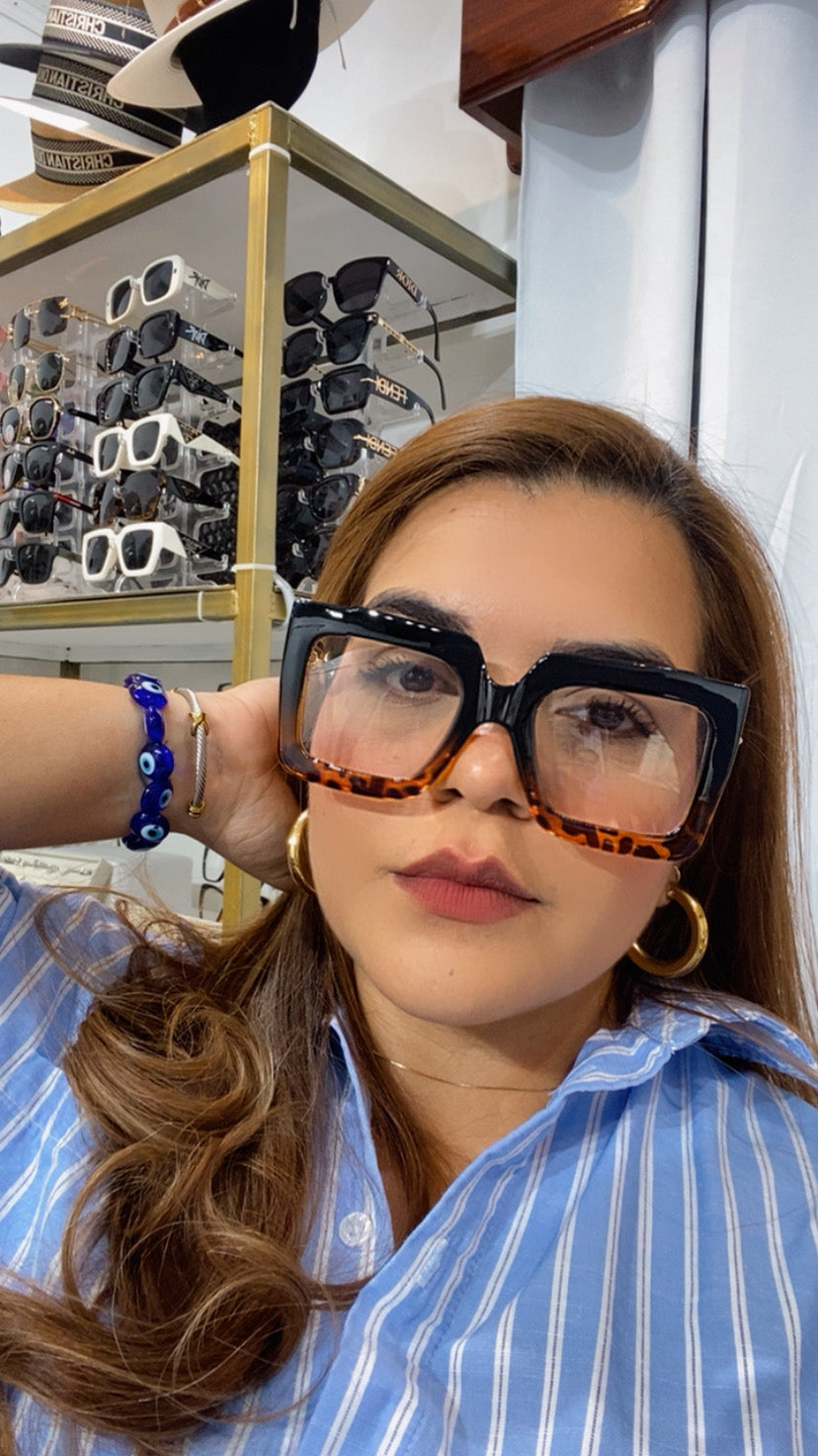 Lentes Cuadrados Animal Print