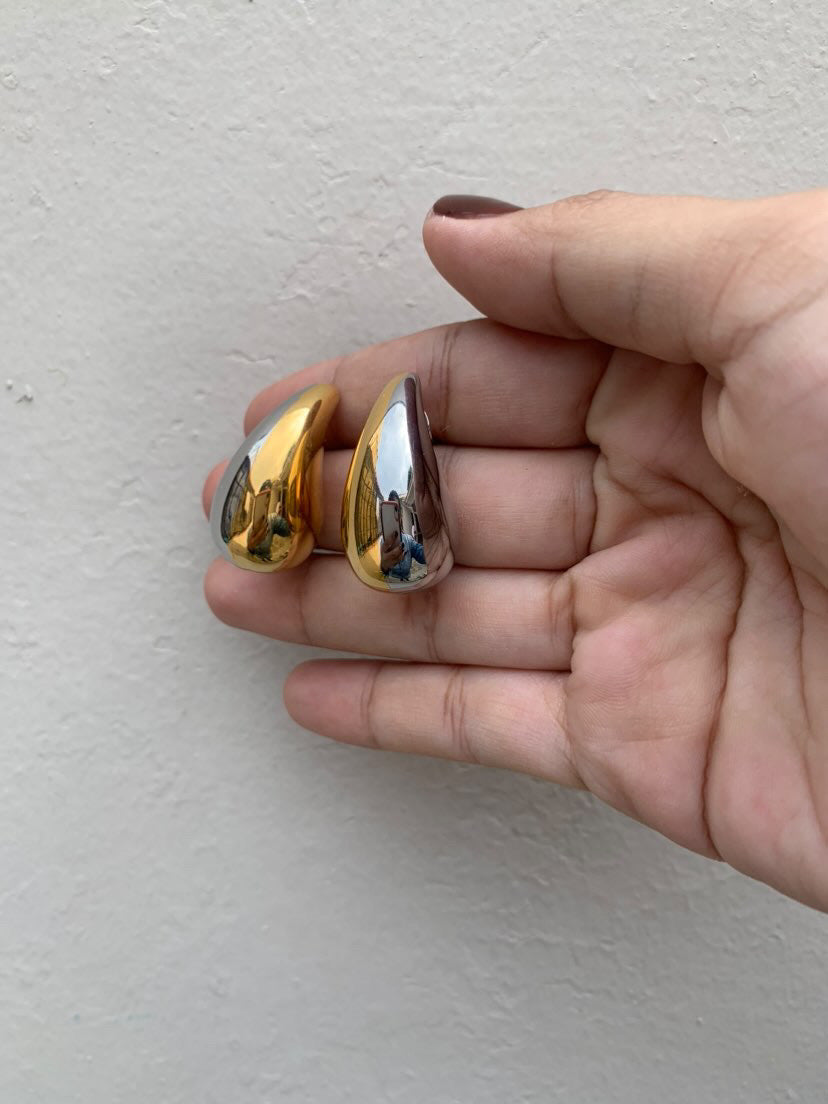 Gotas Large Mitad Silver/Gold