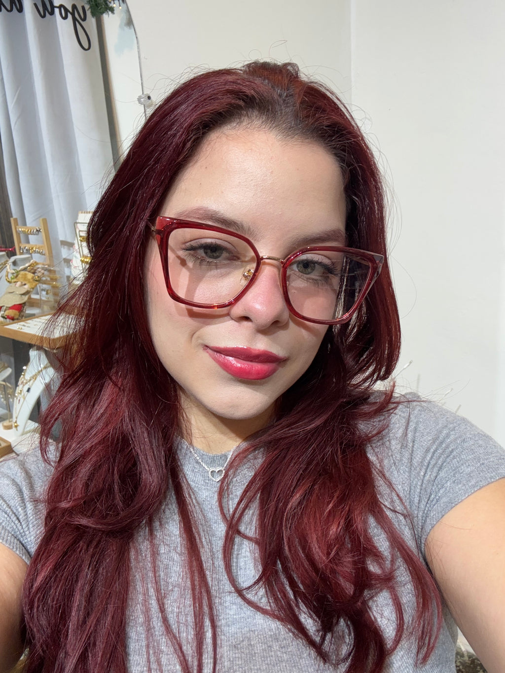 Lentes Cat Eye Marco Rojo
