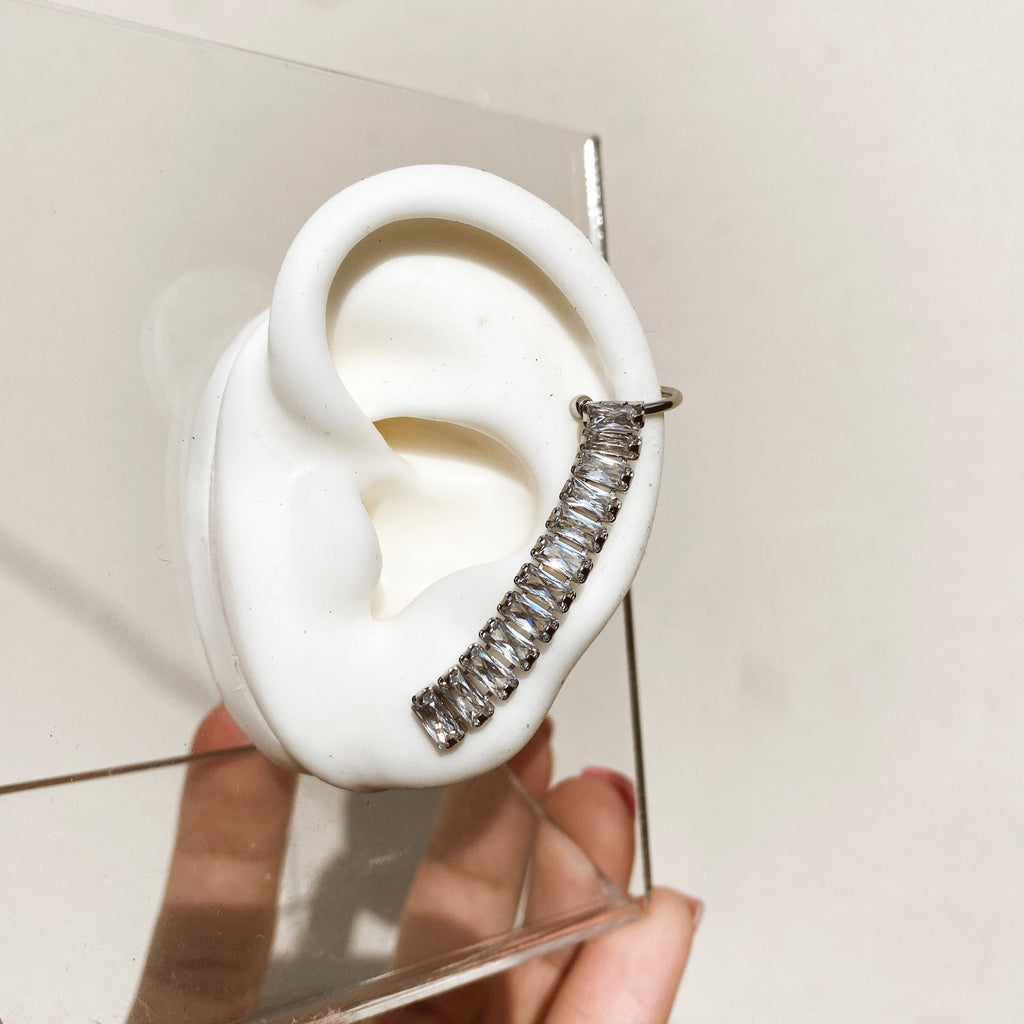 Earcuff + Stud Silver Unidad