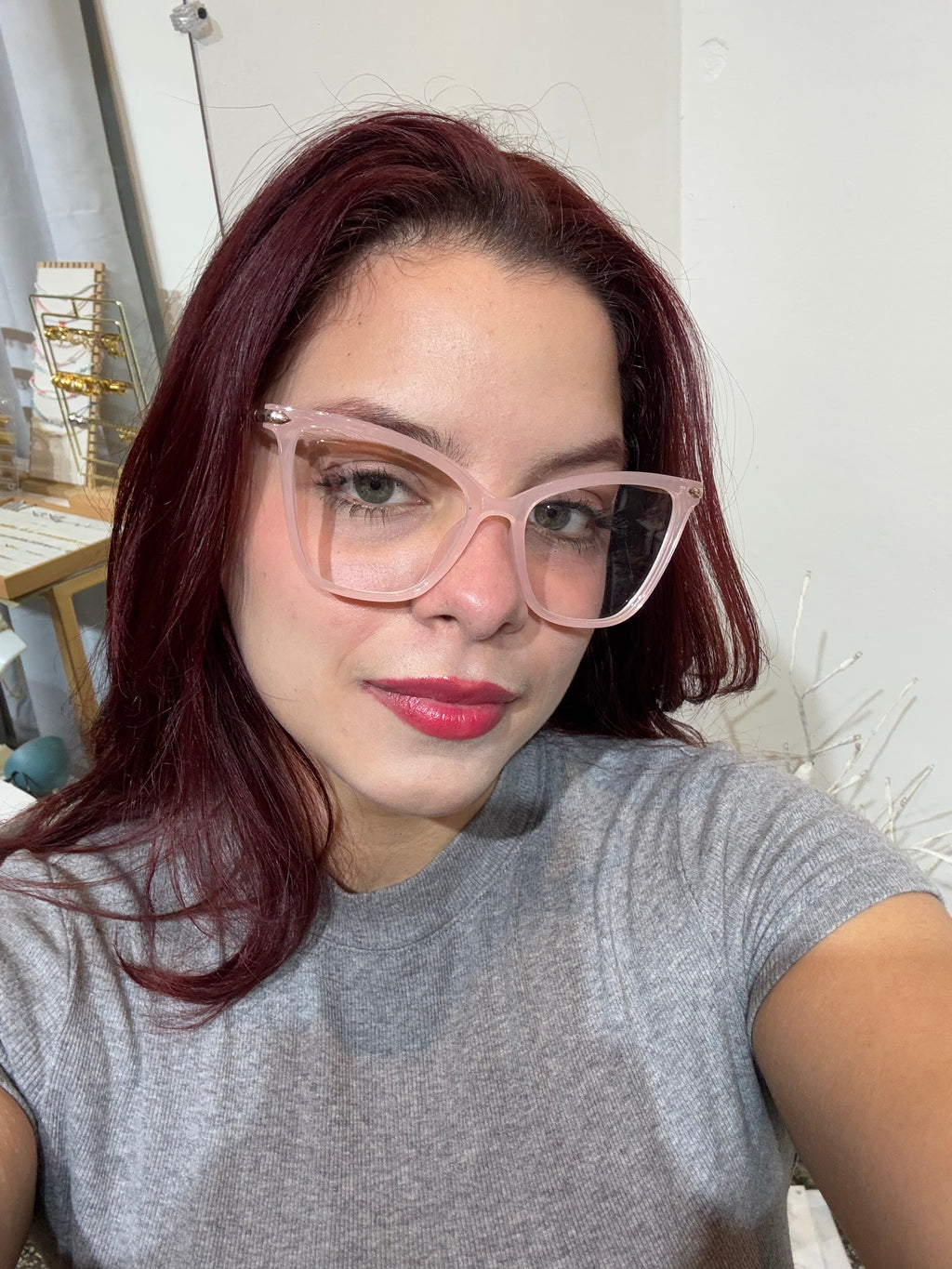 Lentes Cat Eye Clasicos Rosados