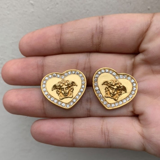 Studs Versace Hearts
