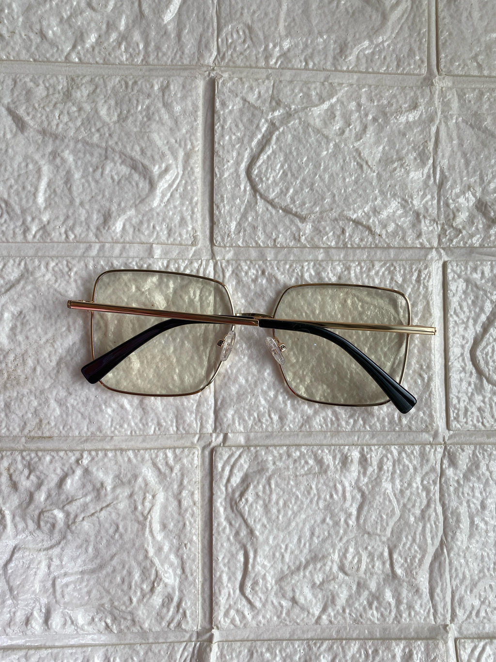 Lentes Cuadrados Bicolor Gold/Negro