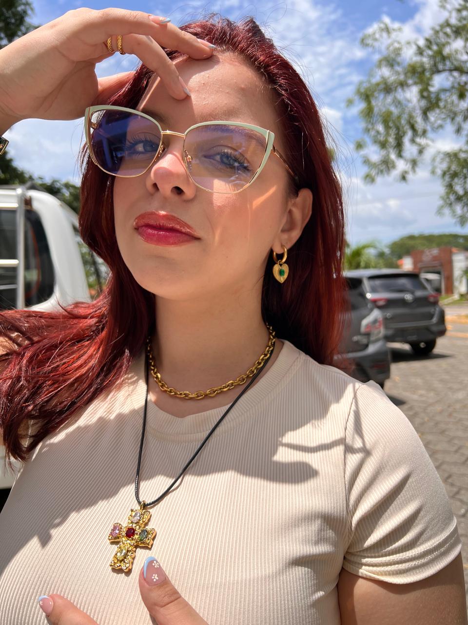Lentes Cat Eye Chic Verde