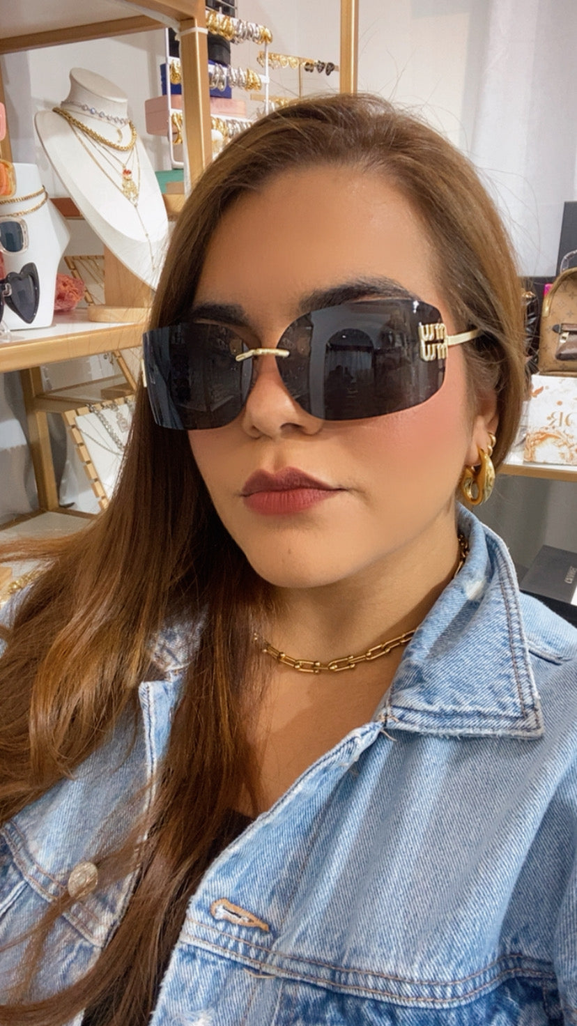 Lentes Tipo Miu Miu Vintage Negros
