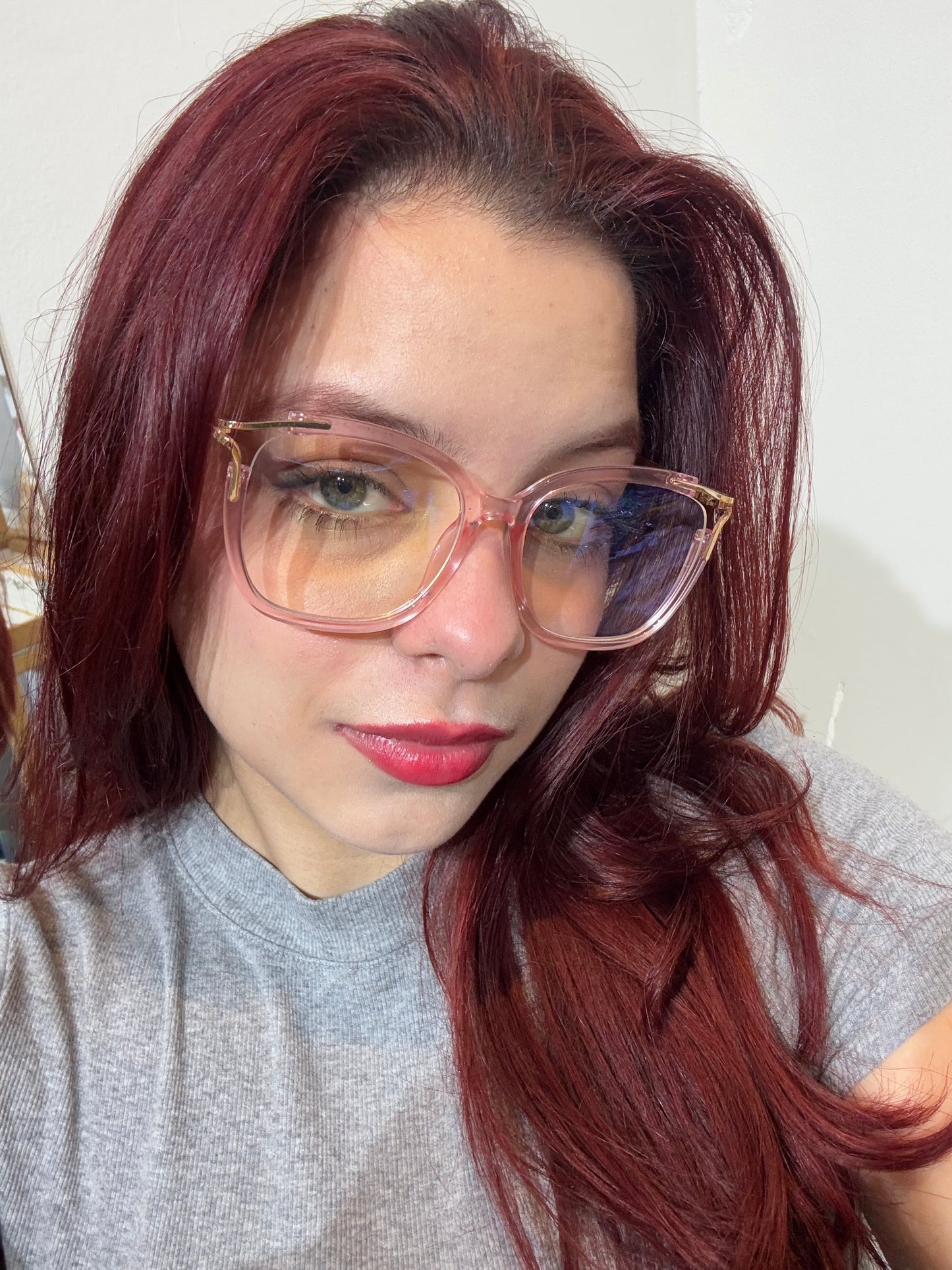 Lentes Pink Esquinas de Metal Gold