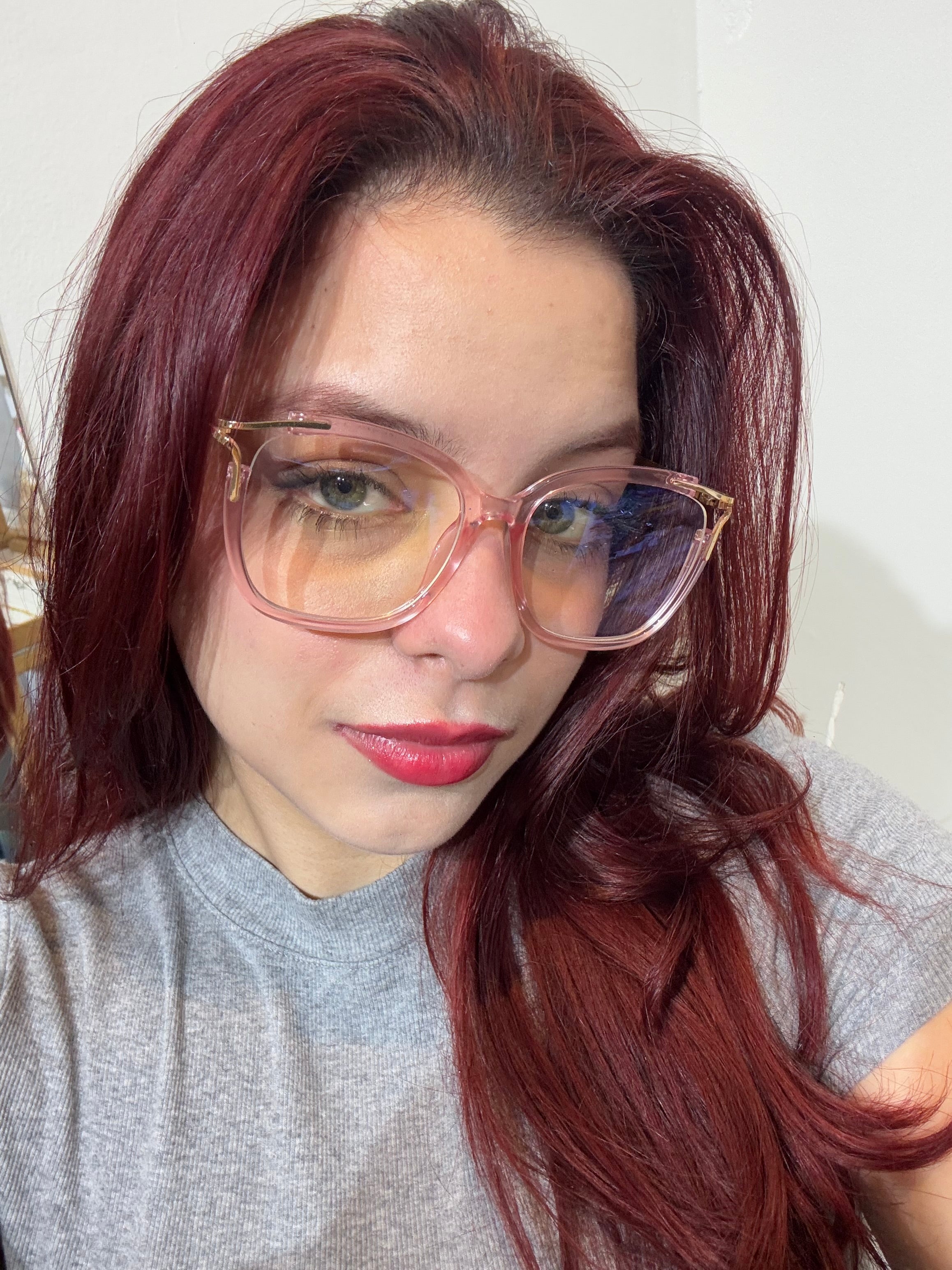 Lentes Pink Esquinas de Metal Gold