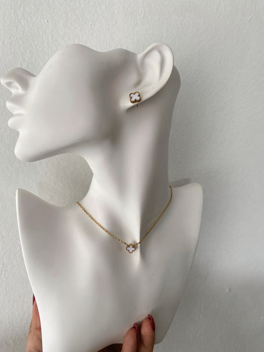 Set Van Cleef Mini Blanco/ Gold