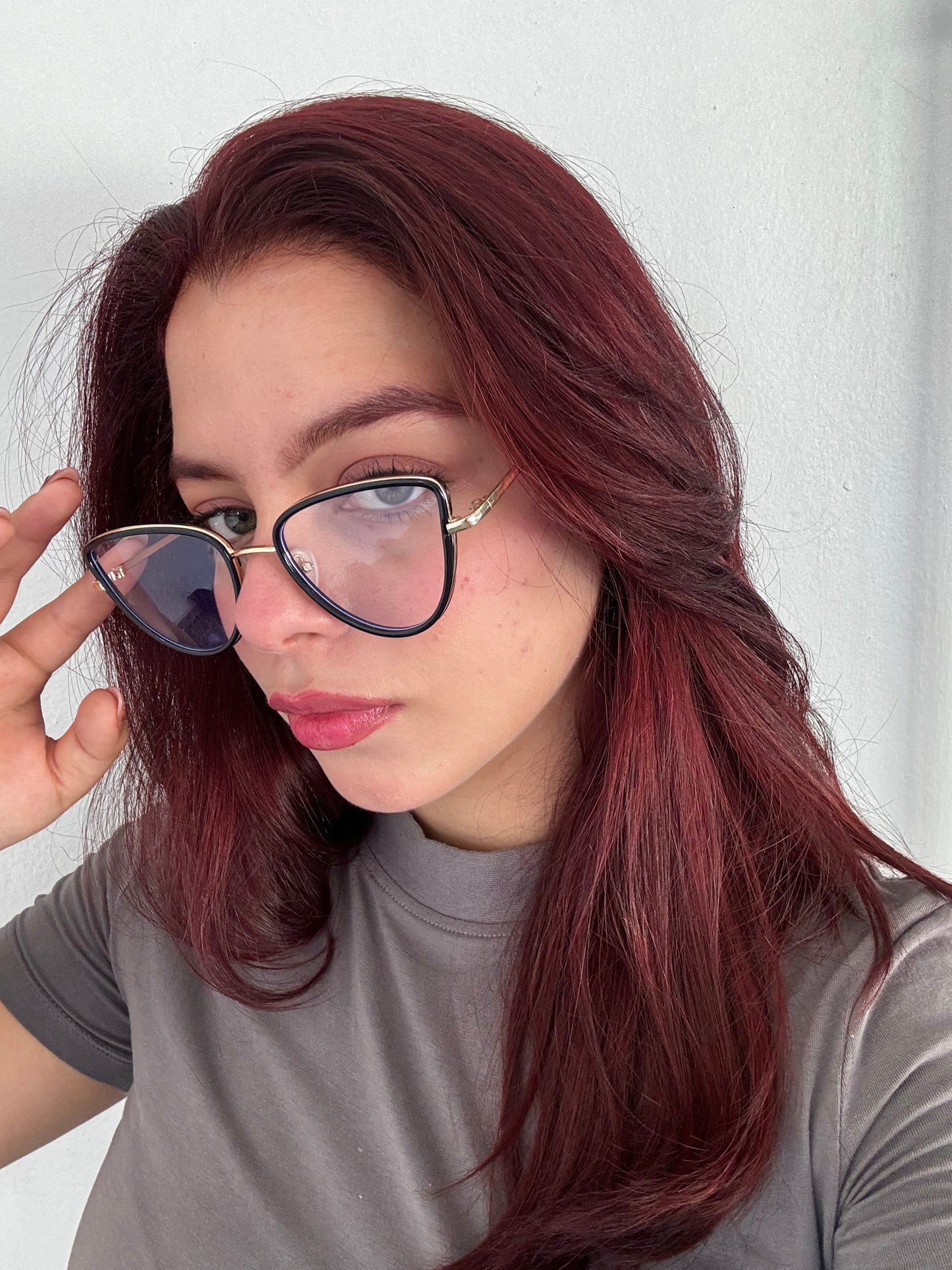 Lentes Cat Eye Skinny Black/Gold