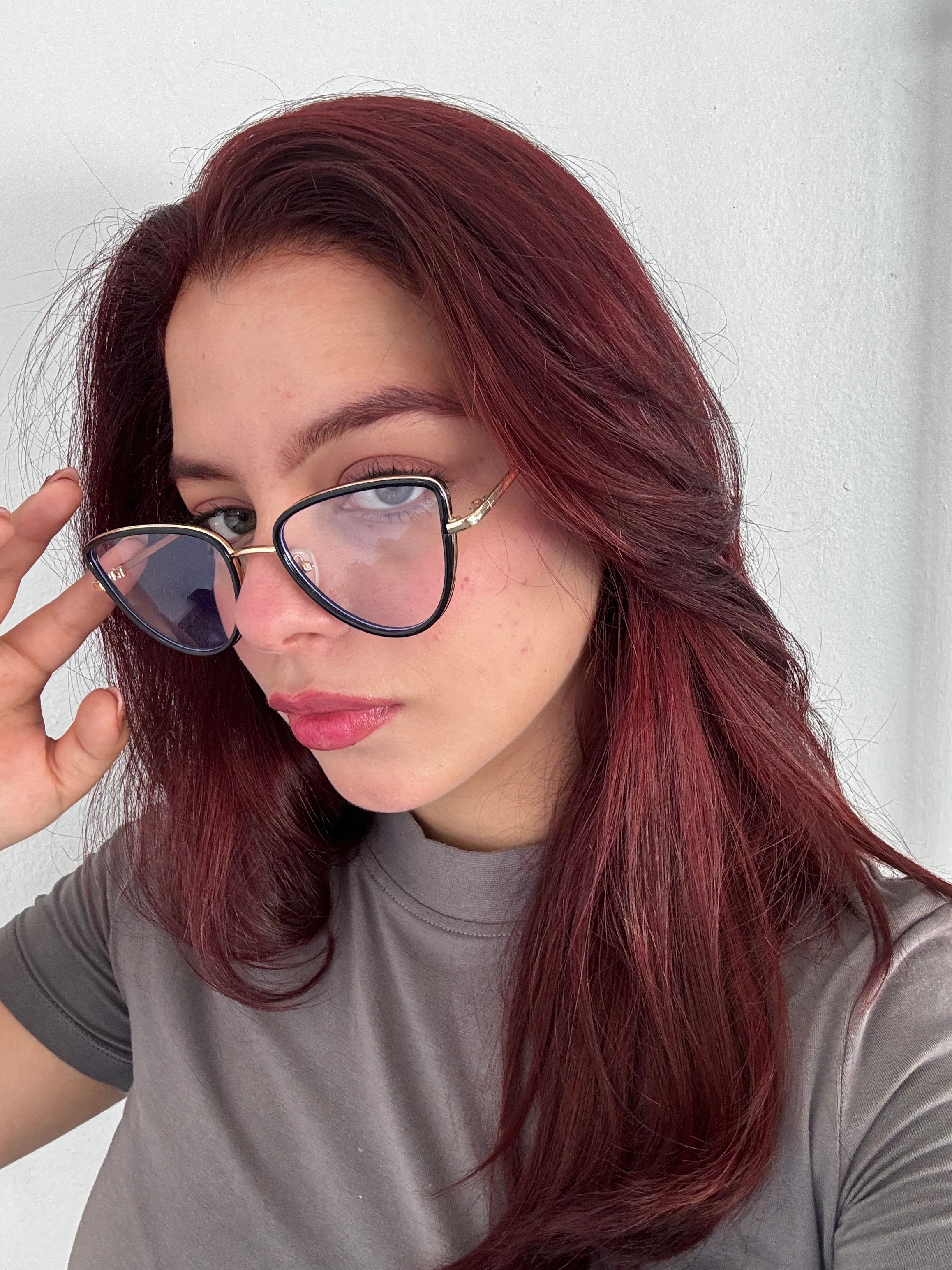 Lentes Cat Eye Skinny Black/Gold