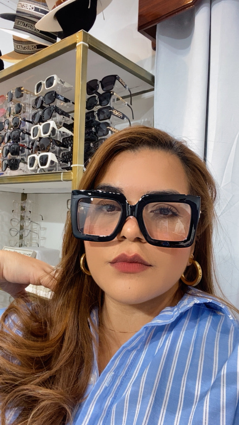 Lentes Negros Cuadrados Fancy