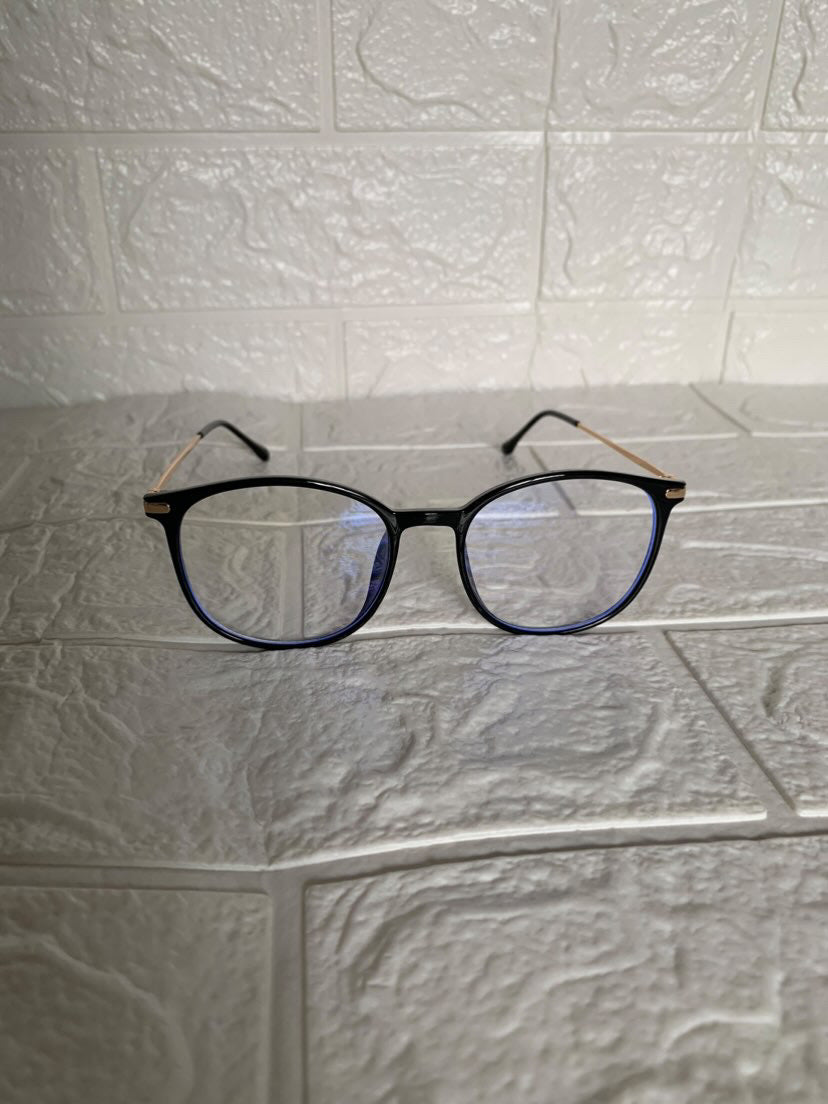 Lentes Semiredondos Negros y Gold