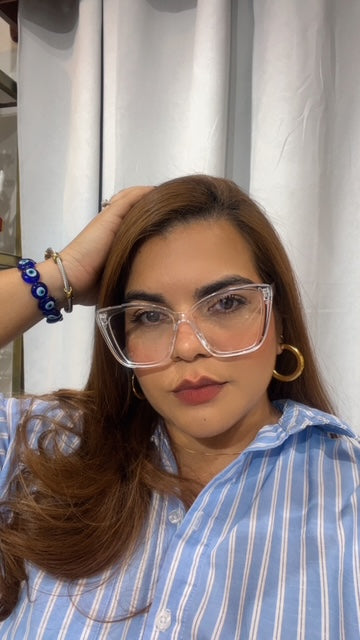 Lentes Cat Eye Todo Clear Comb