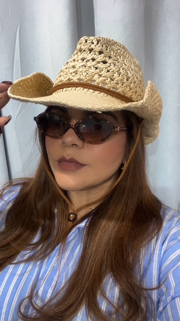 Sombrero Vaquero Khaki Con Cordón