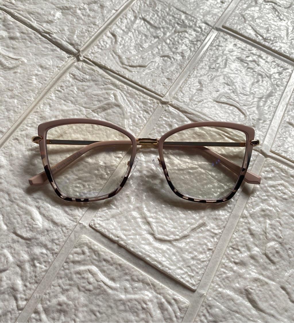 Lentes New Beige con Leopardo