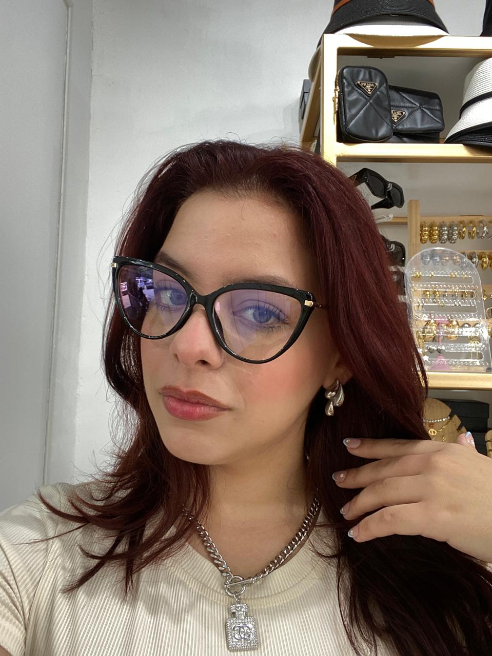 Lentes Acrilicos Skinny Negros