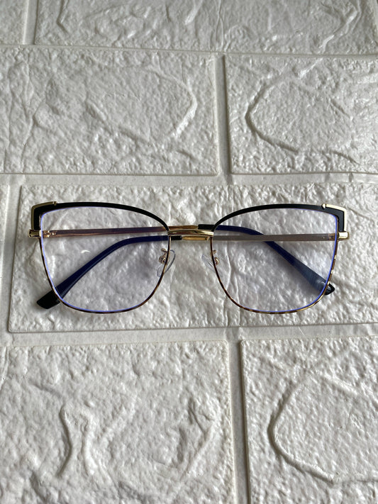 Lentes Cat Eye Leopardo Esquinas Cuadradas Negras