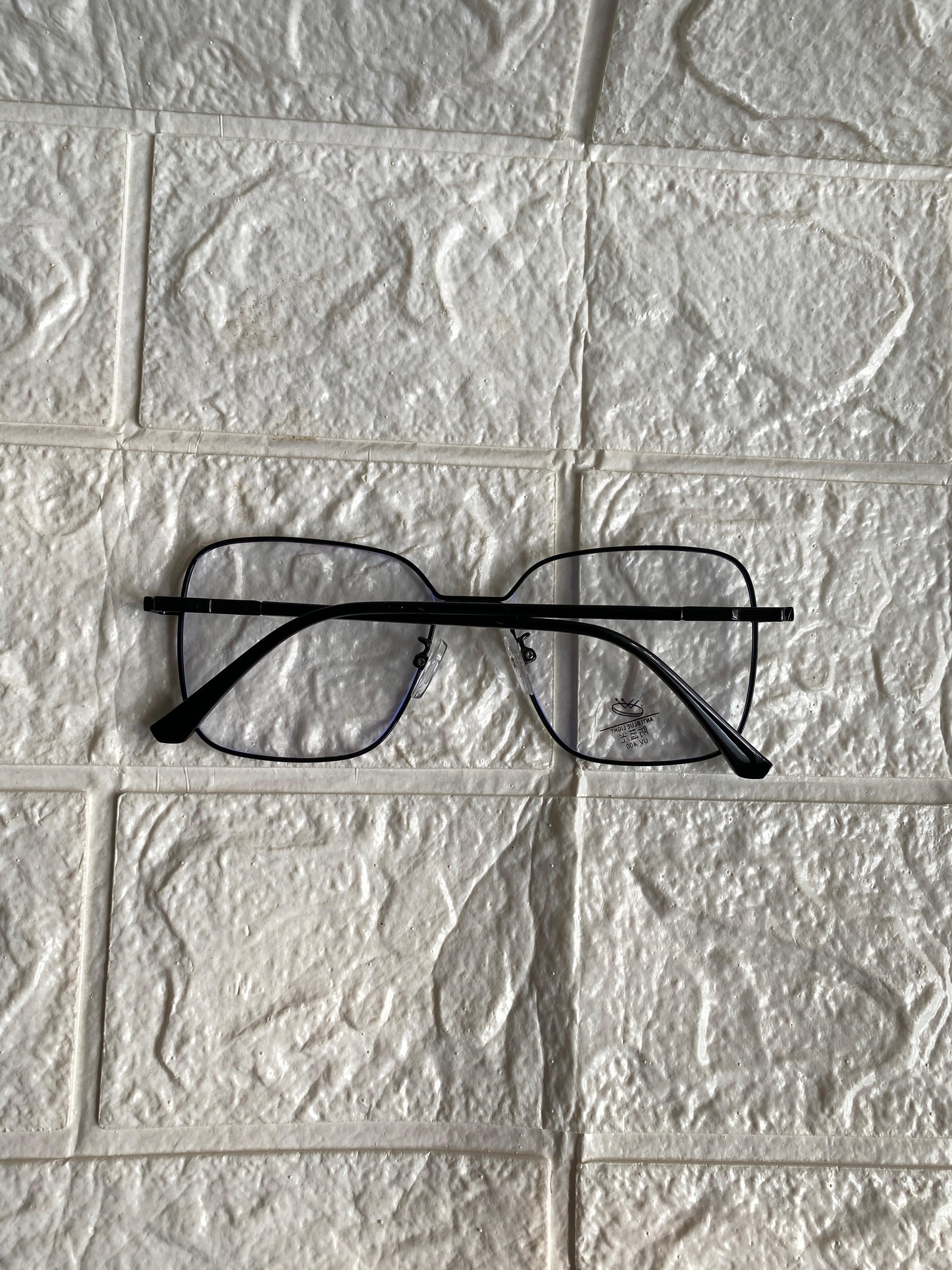 Lentes Cuadrados XL Metal Negro