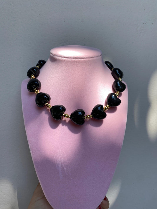 Chocker Black Hearts