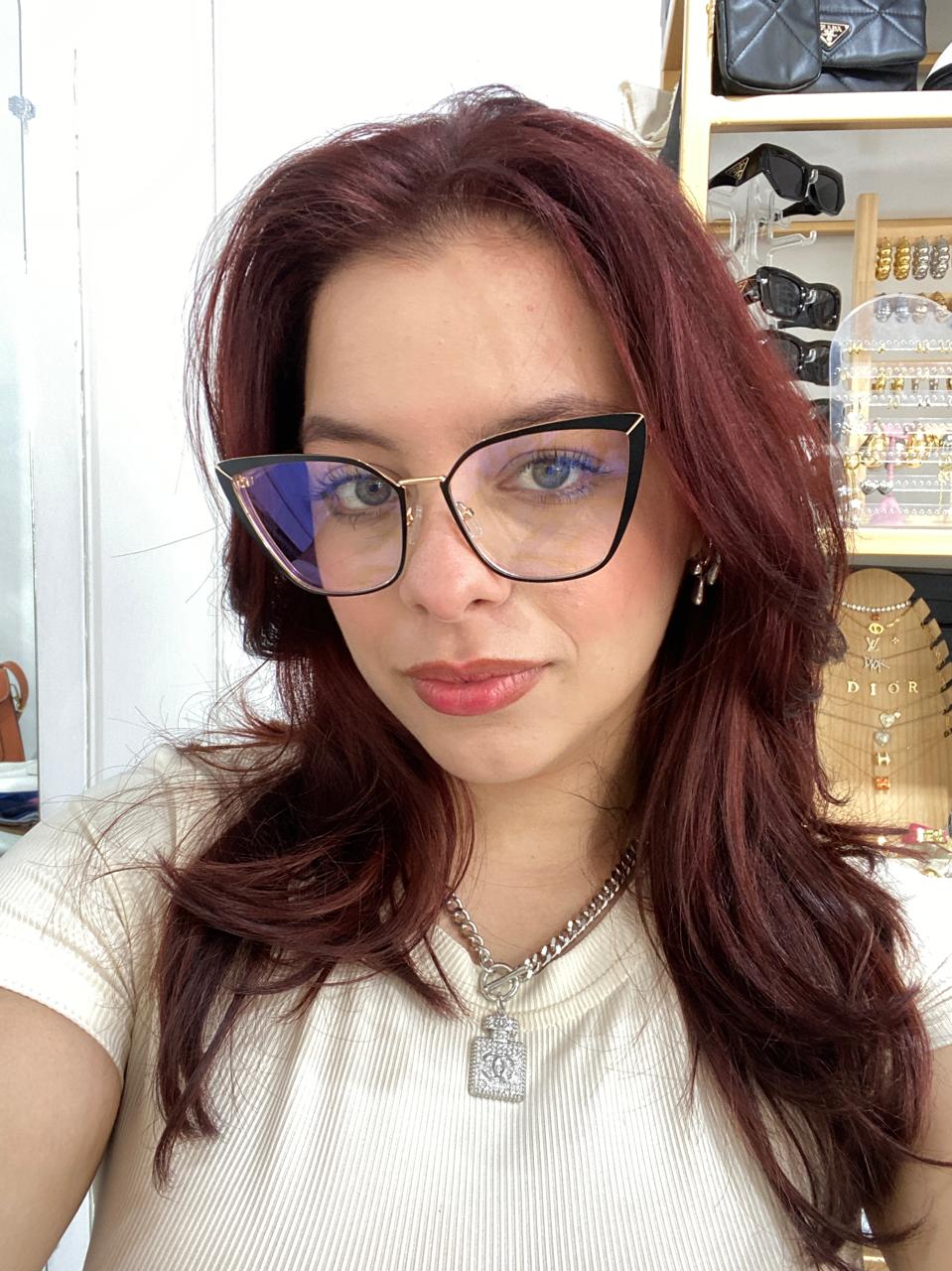 Lentes Tipo Mariposa Black/Gold