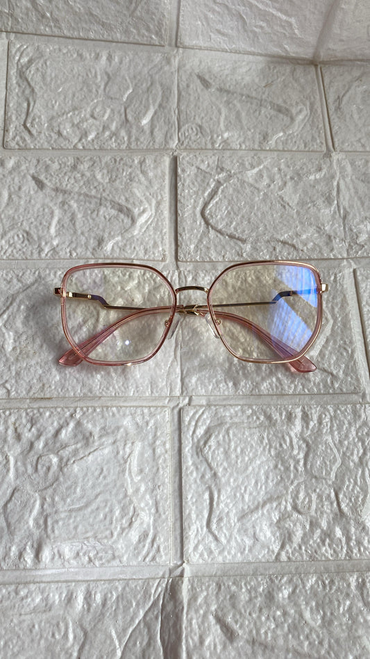 Lentes Semihexagonales Pink/Gold