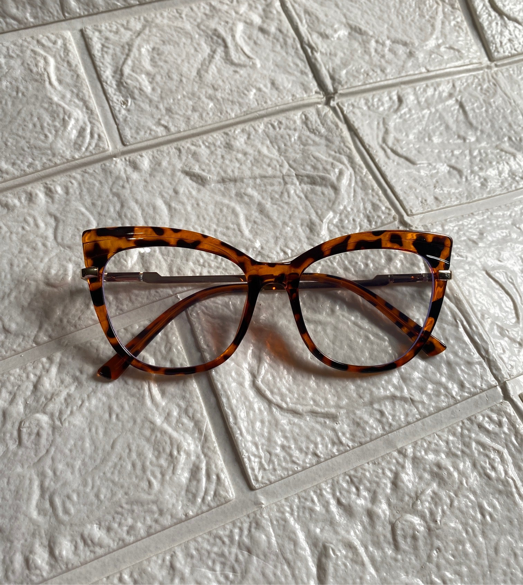 Lentes Cat Eye Leopardo Marco Relieve