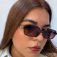 Lentes Miu Miu Rectangulares Cafe Leopardo