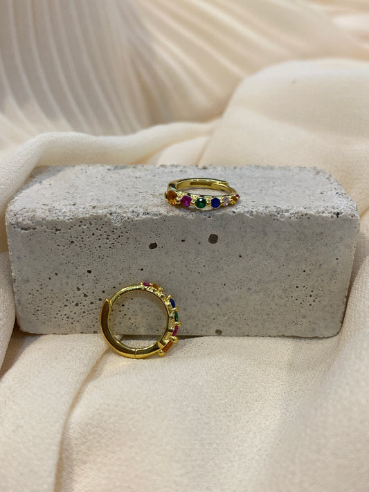 Mini Hoops Arcoíris Gold 7mm