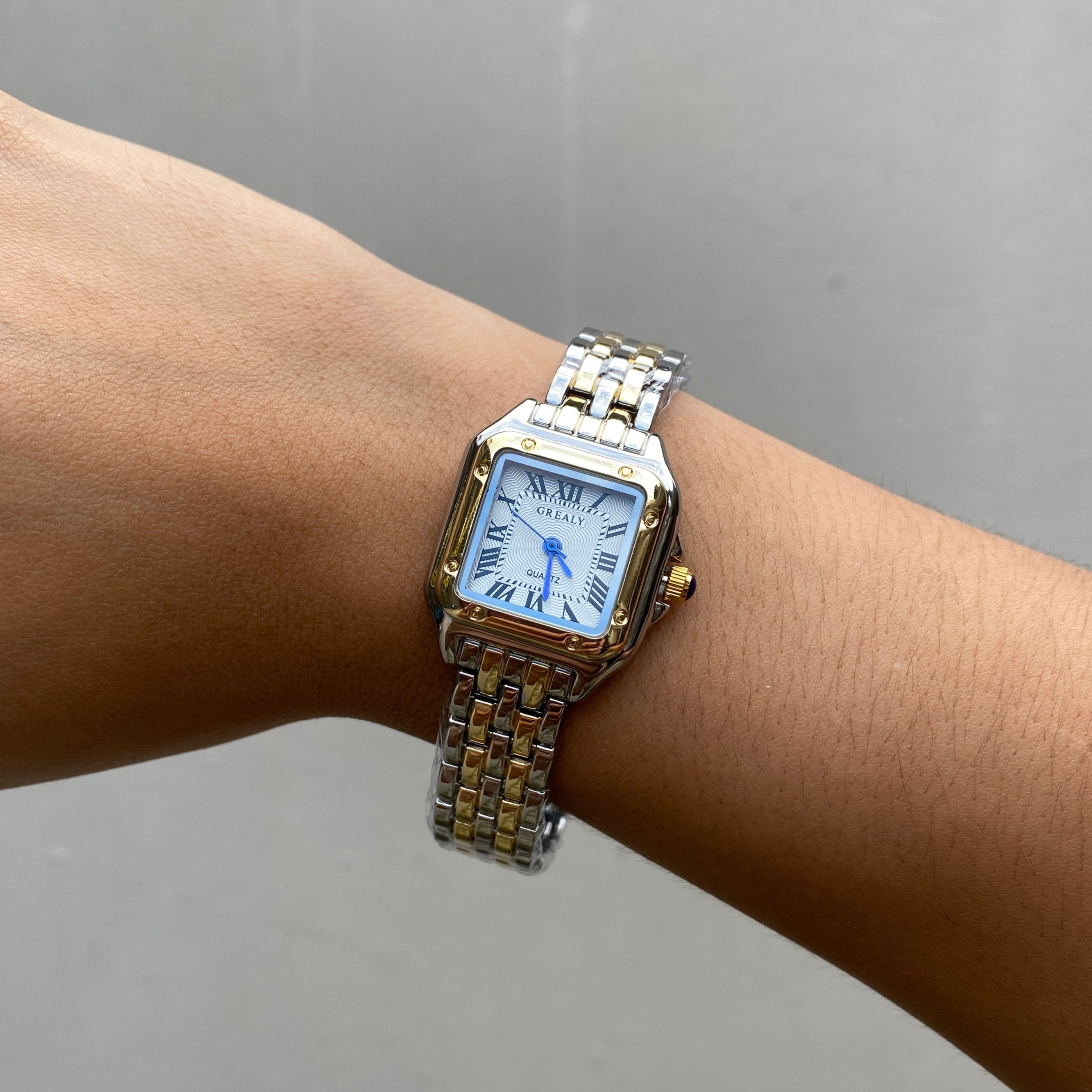 Reloj Old Money Silver/Gold tipo Cartier
