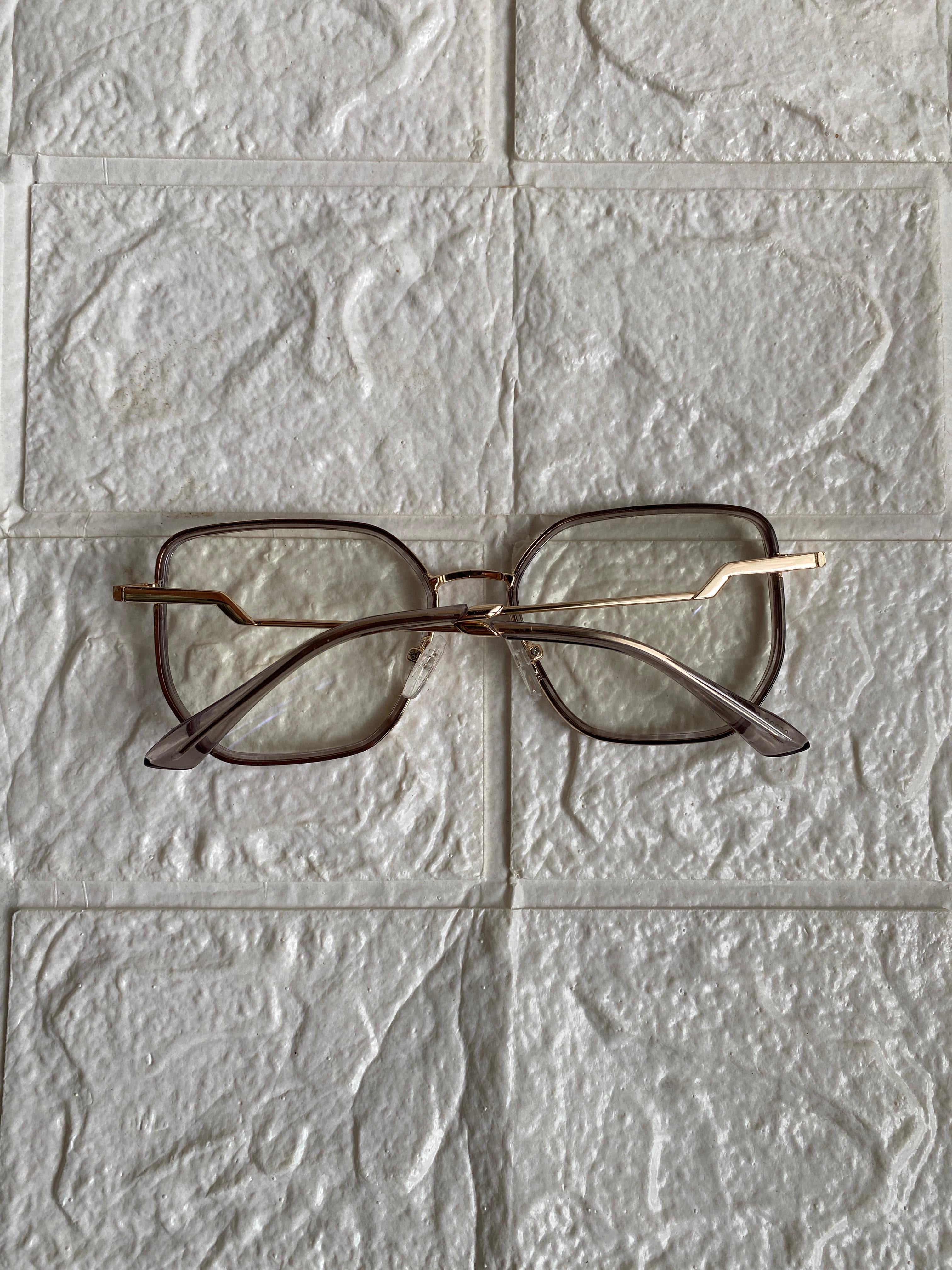 Lentes Semihexagonales Café