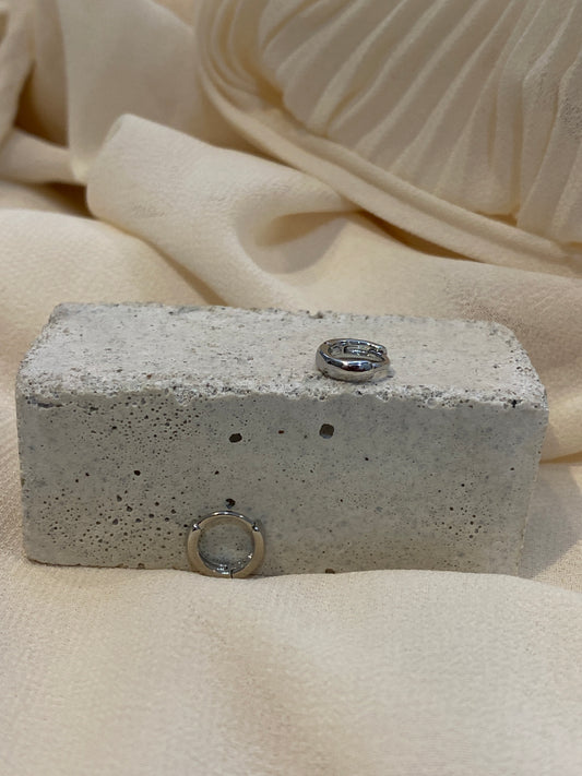 Mini Hoops Silver Basic Plane 6mm