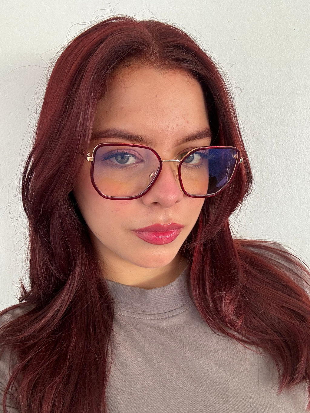 Lentes Semihexagonales Rojos