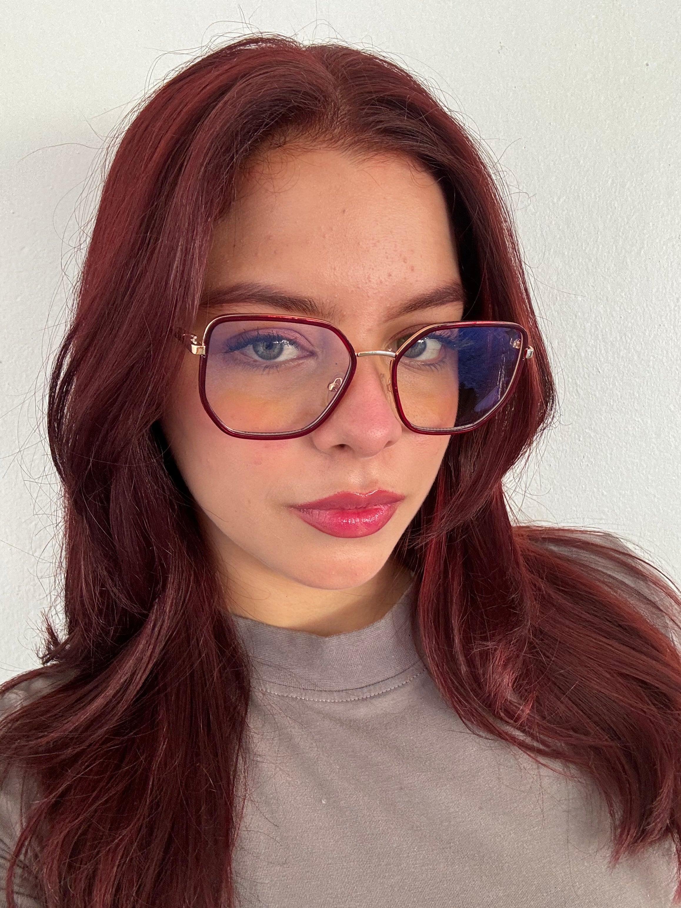 Lentes Semihexagonales Rojos