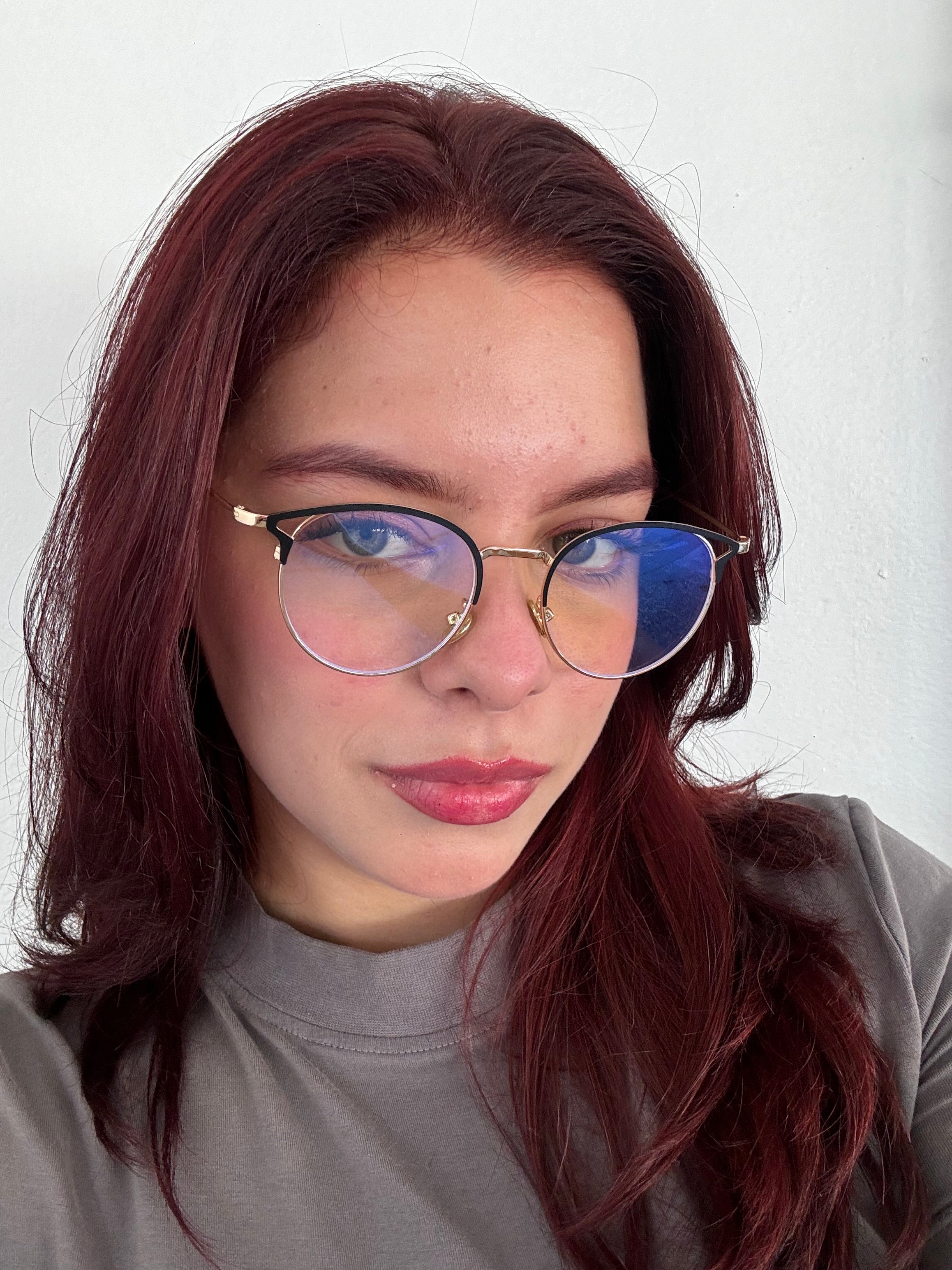 Lentes Cat Eye Silver y Negro de Metal