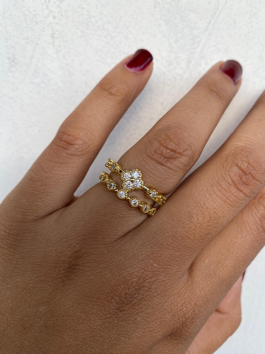 Anillo Doble Van Cleef Gold