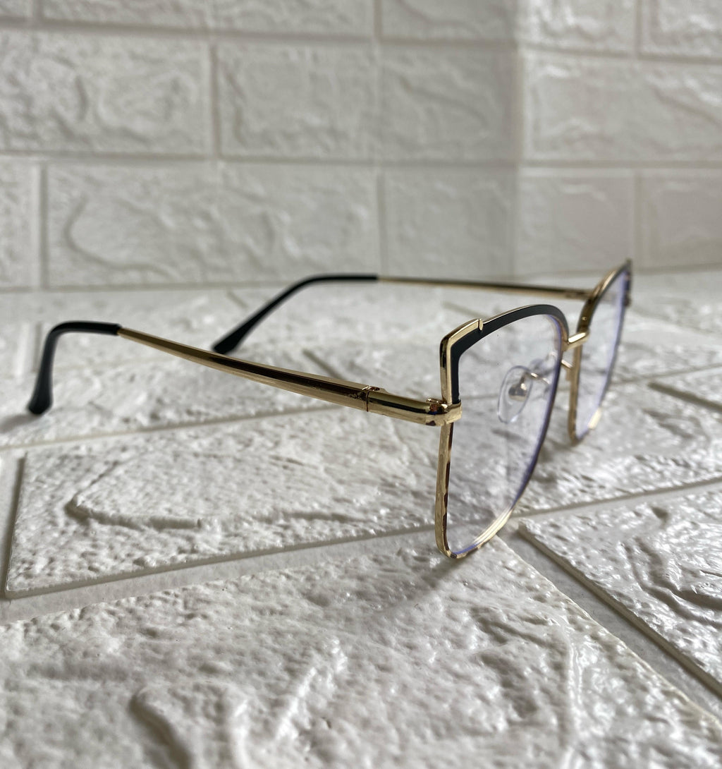 Lentes Cat Eye Leopardo Esquinas Cuadradas Negras