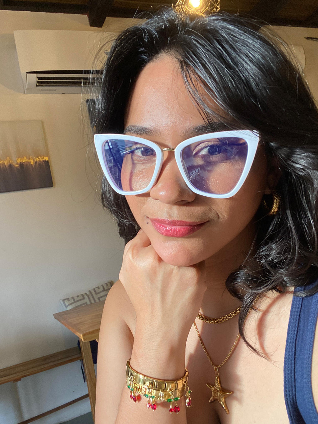 Lentes Chic Blancos