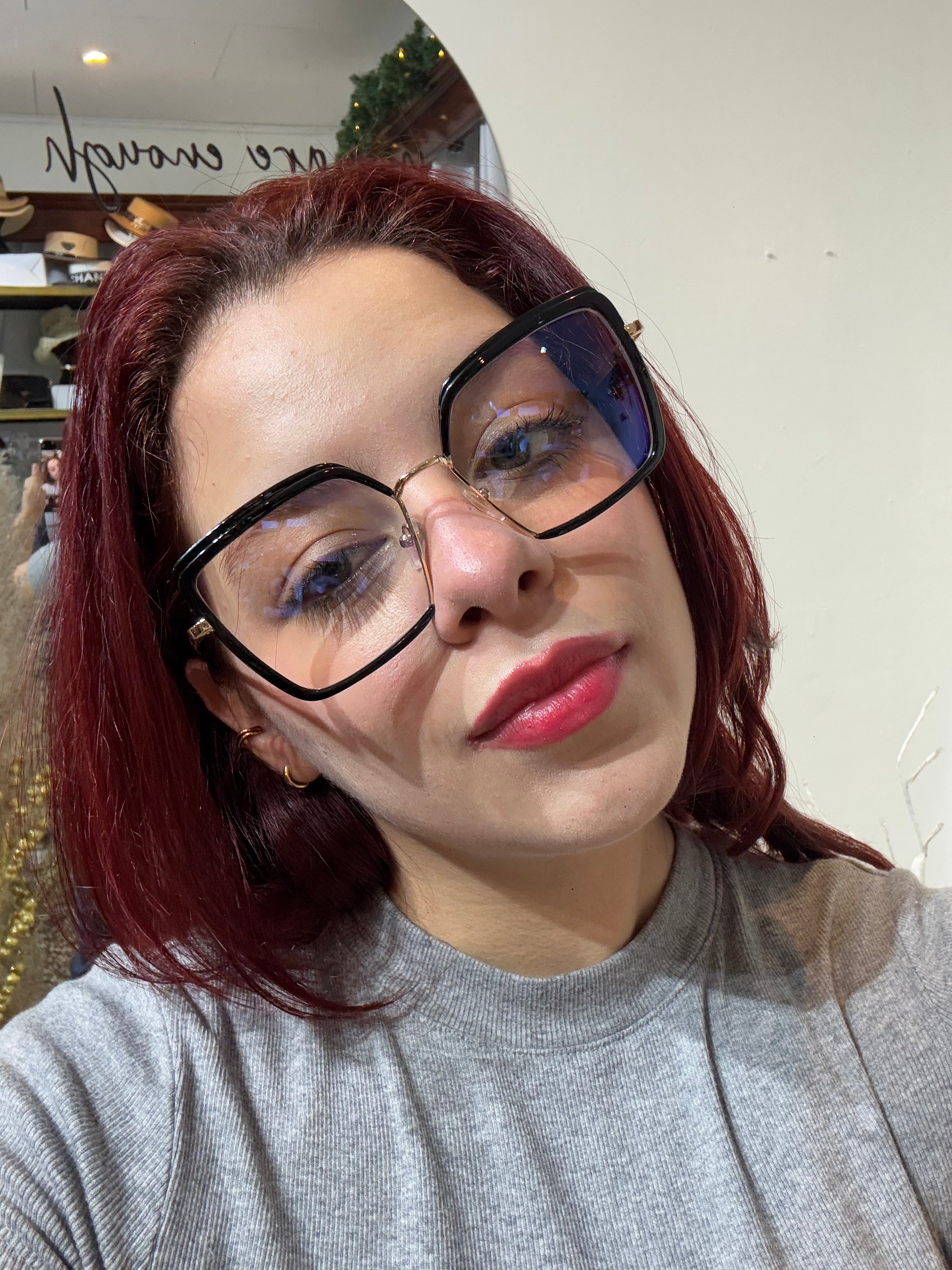 Lentes Cuadrados Fancy Black y Gold