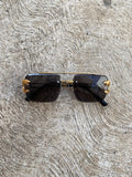 Lentes Cartier Rectangulares con Pantera Gold