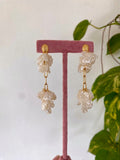 Aretes Hojitas Blancas