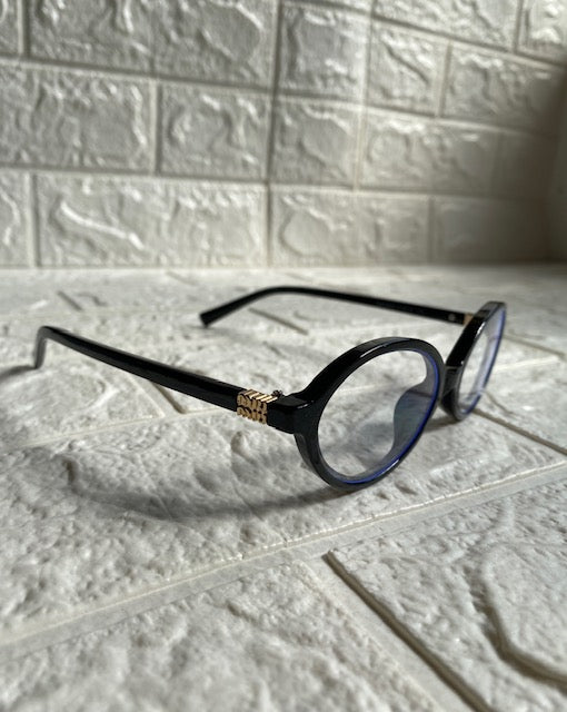 Lentes Miu Miu Ovalados Negro con Clear