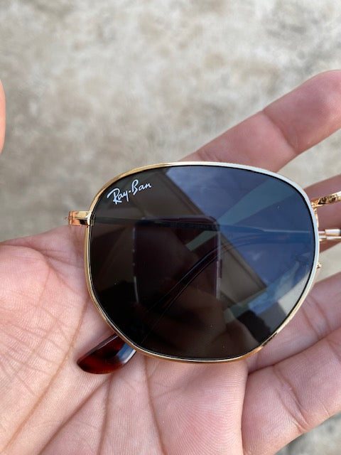 Lentes Ray-Ban Hexagonales Negro con Gold