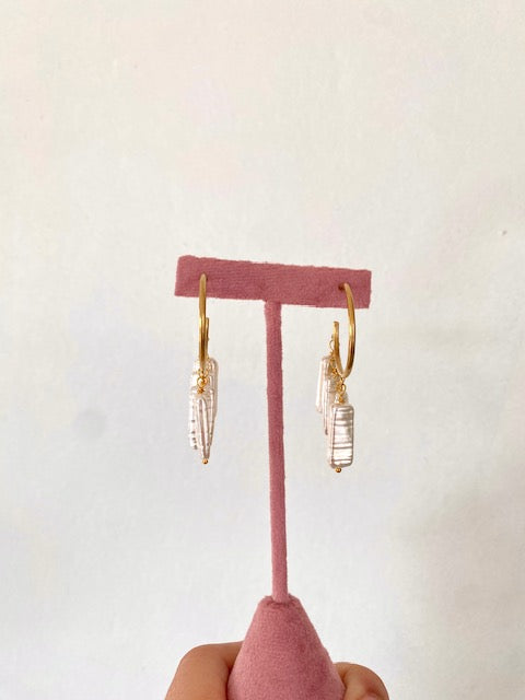 Hoops Perlas Cuadradas